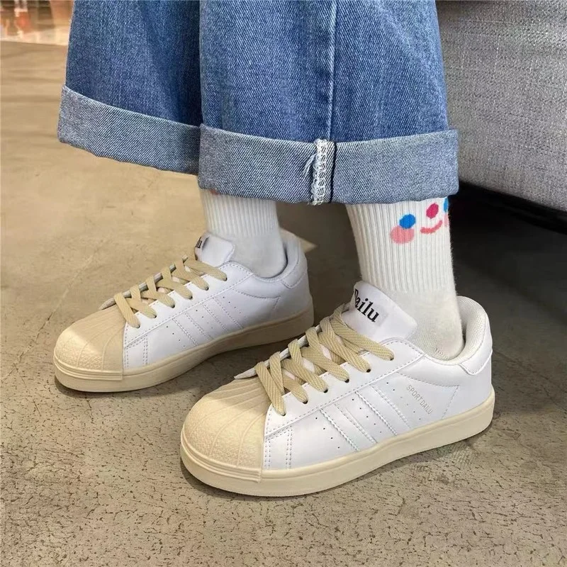 

2021 New Shell Toe Fashion Casual White Shoes Student Sports Shoes Outdoor Walking Shoes