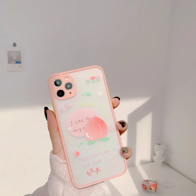 Чехол для iPhone 11 Pro Max Xr X Xs 7 8 Puls SE 2020 прозрачный розовый жесткий | Мобильные телефоны