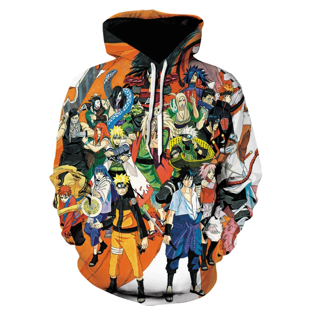 

Spring and Autumn Men's and Women's Hoodies 3D Printing Japanese Anime Kakashi Children's Pullover Sweatshirt Fashion Caot