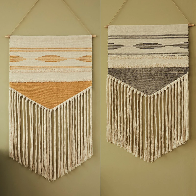 Макраме настенное украшение ручной работы из хлопчатобумажной веревки с