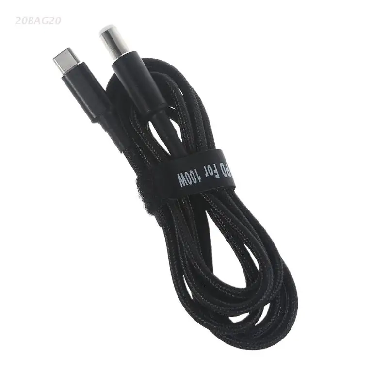

7.4x0.6mm Power Charging Cable 100W PD USB Type C Male Input to 90 Degree for Laptop
