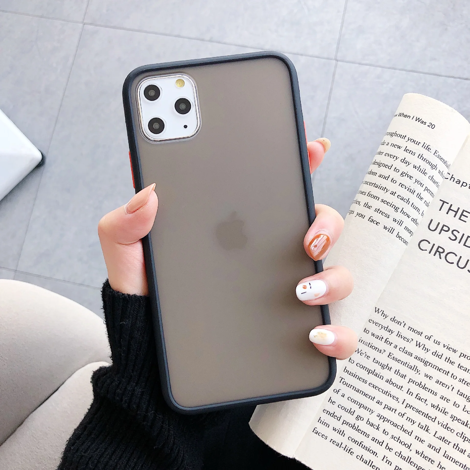 Transparent Hybrid Phone Cover For iPhone 11 Pro Max XR XS 8 Plus 7 6 6s Case Shockproof Silicone Matte Soft Coque Fundas | Мобильные