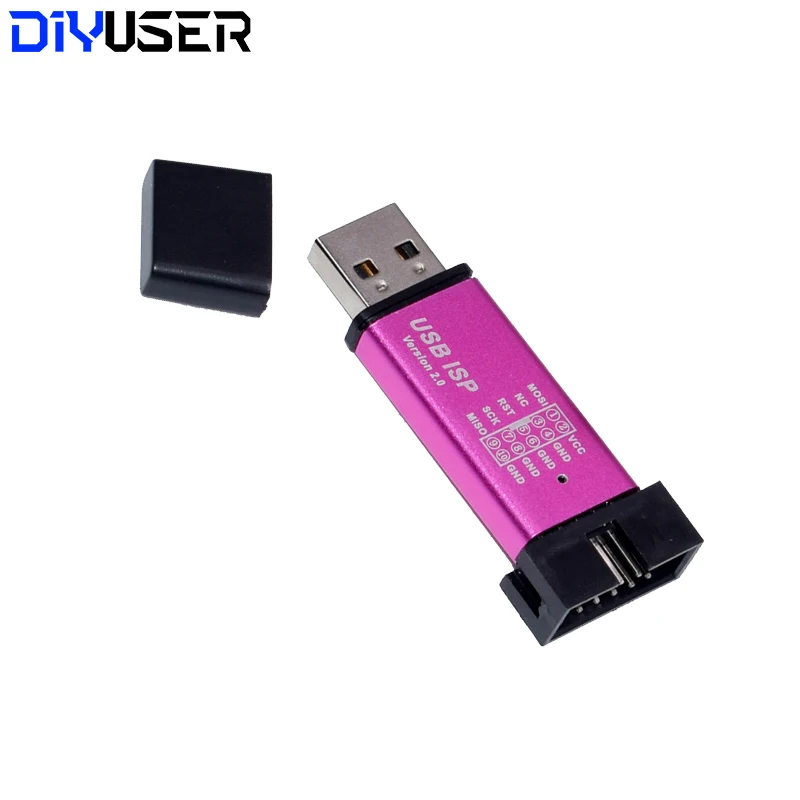USBASP USBISP AVR Programmer USB ISP ASP ATMEGA8 ATMEGA128 Support Win7 64K 10Pin To 6 Pin Adapter Board | Электронные