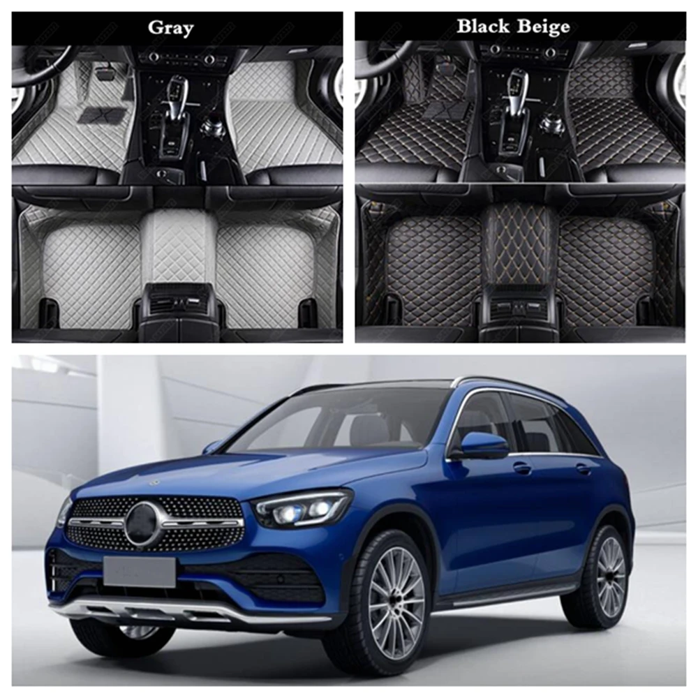 Кожаные автомобильные коврики для ног Mercedes Benz GLC43 AMG GLC63 GLC250 GLC300 GLC350e коврик |