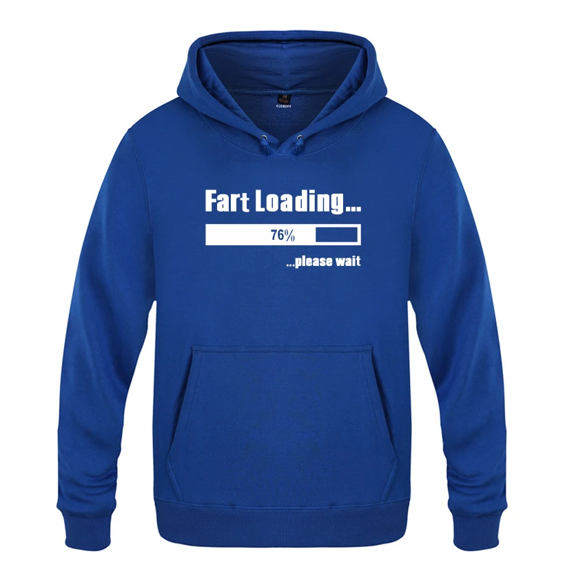 

Fart Loading Joke Funny Creative Hoodies Men Fashion Winter Men's Pullover Fleece Hooded Sweatshirts