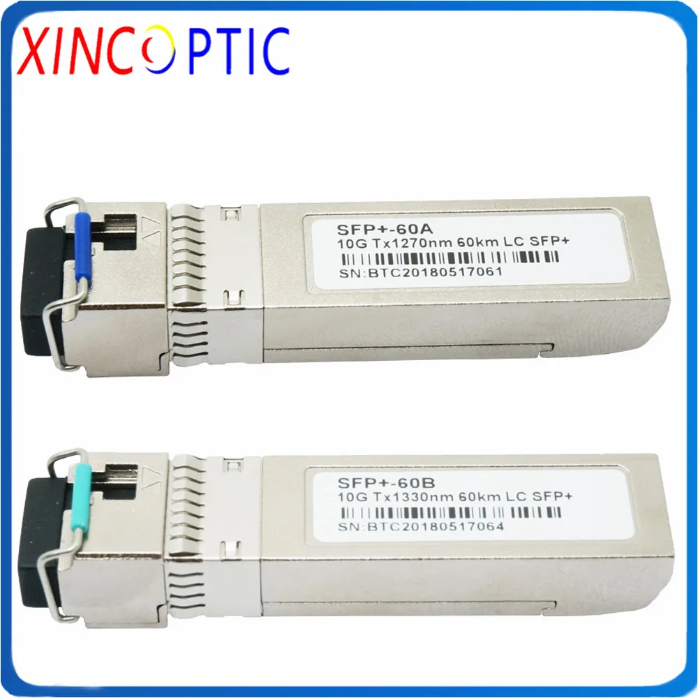 10G SFP + двунаправленный оптический трансивер Модуль LC Simplex TX1270nm RX1330nm 60 км