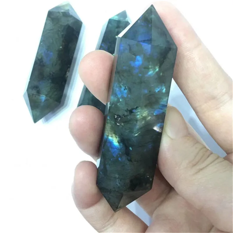 

Crystals Tower Point Labradorite Double Point Crystal For Home Reiki Decoration