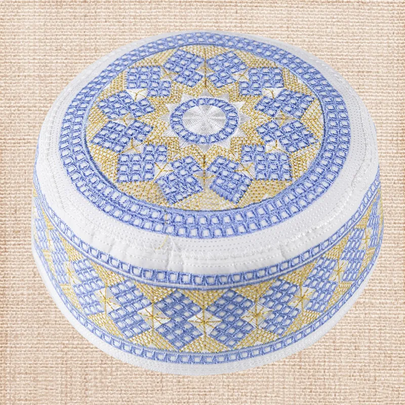 Lychee мусульманские шляпы для молитв Индия тюрбан Kufi Мужская мусульманская Кепка