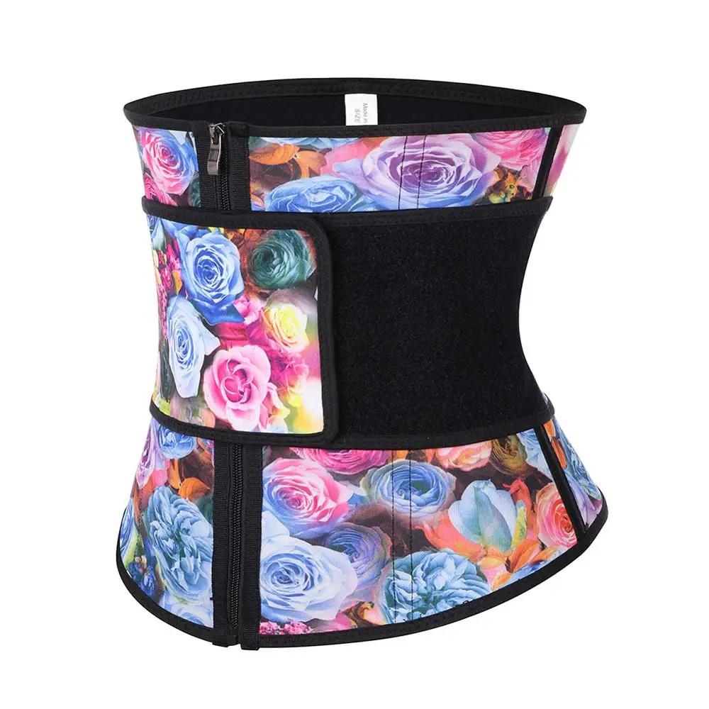 Corset Secret Women Shapewear 7 Steel Bones Waist Trainer Tummy Control Cincher Floral Print Single Straps Underwear | Женская одежда
