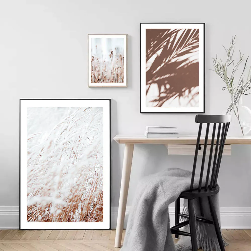 

Nordic Wall Art Canvas Painting Autumn Reed Grass Flower Plant Landscape Posters And Prints Wall Pictures For Living Room Decor