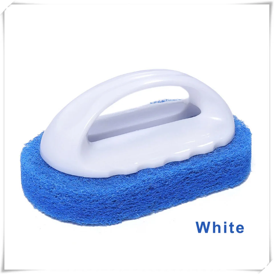 sponge brush white MSJO губка щетка для посуды Ванная комната Кухня окно Туалет скруббер Очиститель специальный толстый хлопок микрофибра чистящие губки - Цвет: sponge brush white
