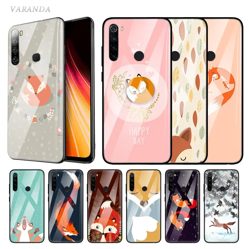Чехол для Xiaomi Redmi Note 8T 9S 9 7 8 6 9A 9C 8A Mi A3 CC9 9T 10 Pro закаленное стекло с милыми