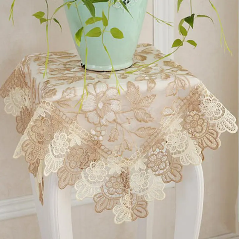 Высококачественная элегантная кружевная скатерть с вышивкой пасторальная