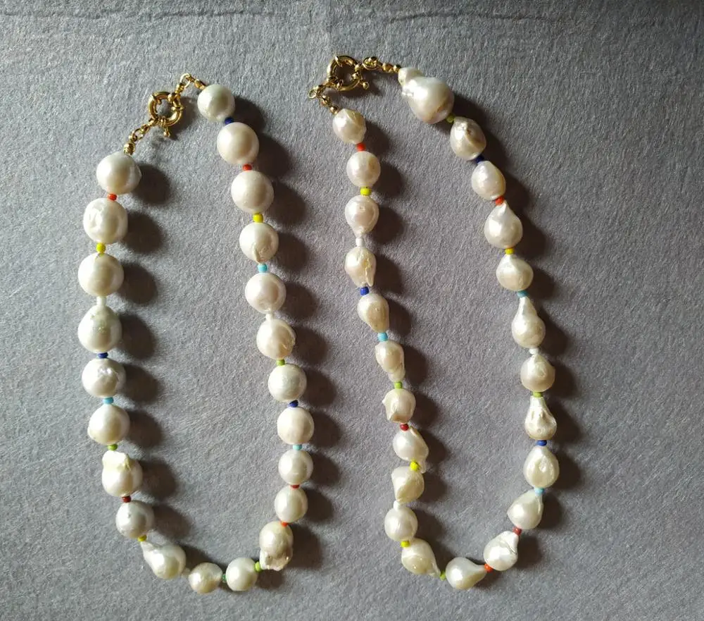 

Amazing Real Baroque Pearl Choker Statement Necklace Designer T Show Runway Gown Wedding Jewelry Rare