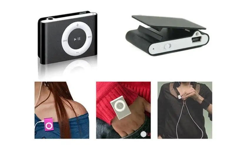 8 ярких цветов мини MP3 плеер Мини Клип с TF слотом Водонепроницаемый Спорт музыка