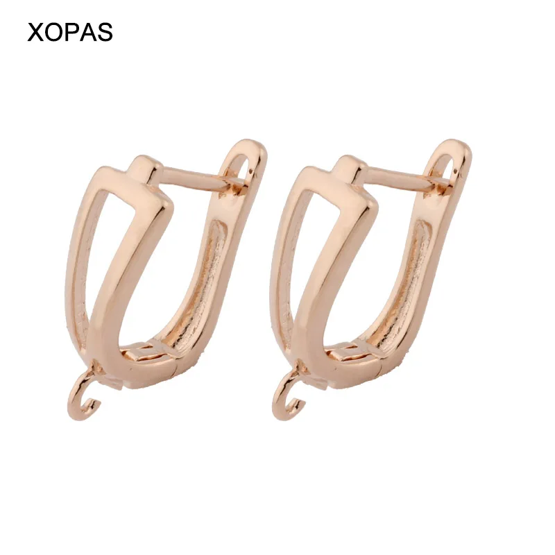 Полые дизайнерские застежки для ушей из розового золота 585 пробы Ювелирная