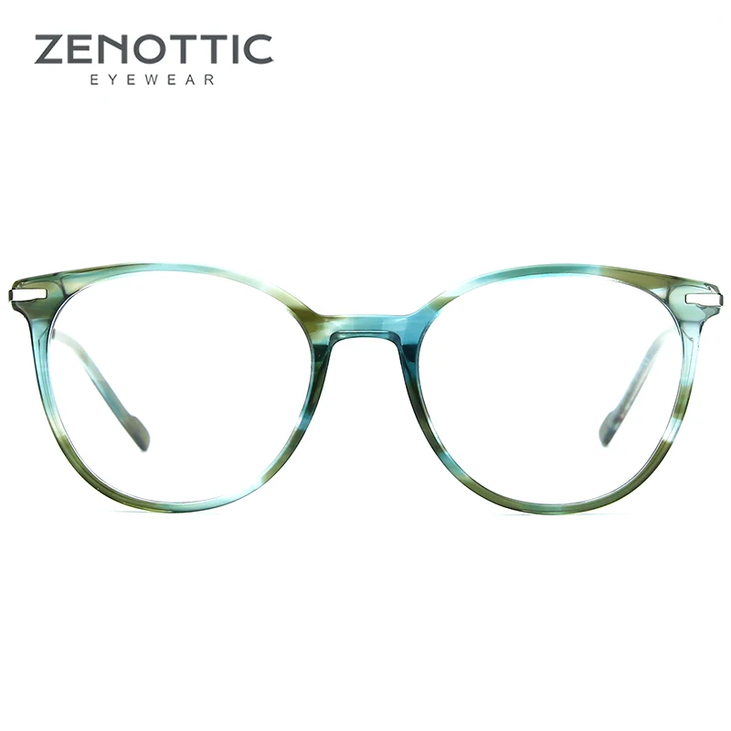 ZENOTTIC ретро круглые очки по рецепту, оправа для женщин, оптическая оправа для очков, женские очки для близорукости, дальнозоркости, BT2305