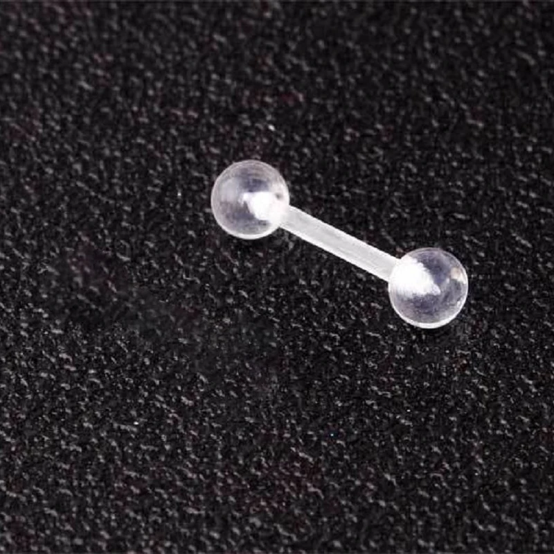 

10Pcs/Set Clear Plastic Stud Earrings Minimalist Transparent Bead Dumbbell Earrings for Women Girls Simple Jewelry