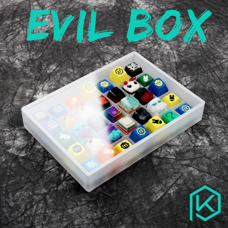 [only box]evil box acrylic keycaps 7 x 5 keyboard sa gmk oem cherry dsa xda For Keycap Set Stock Collection |