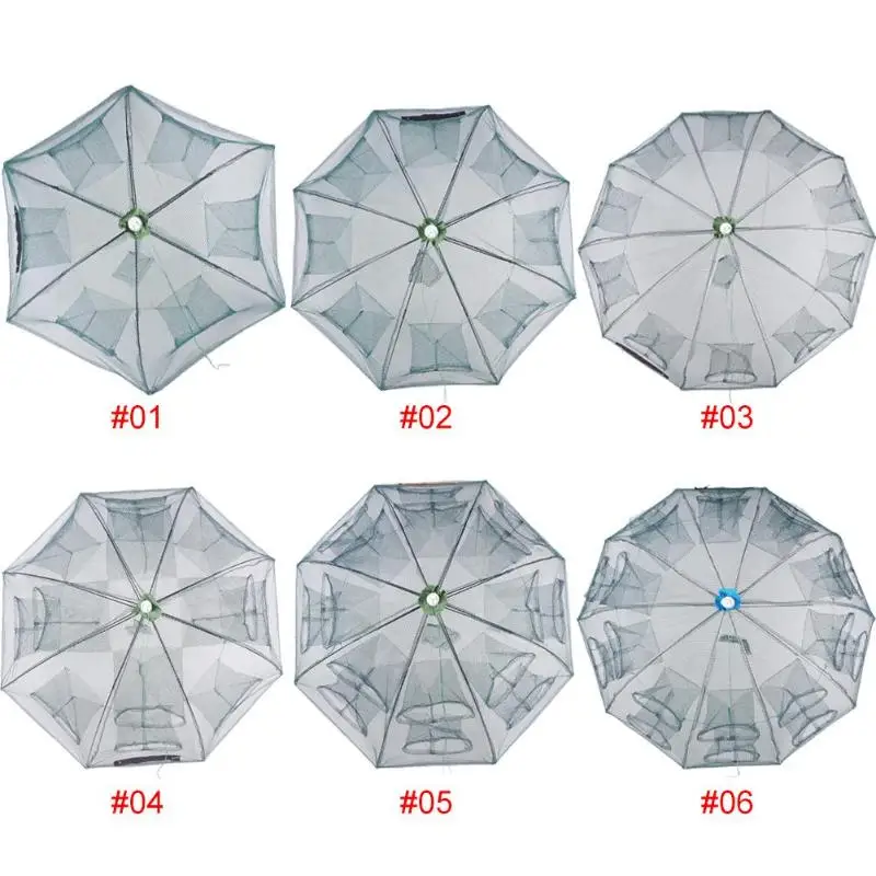 Автоматическая складная рыболовная сеть в виде зонта ловушка для ловли креветок