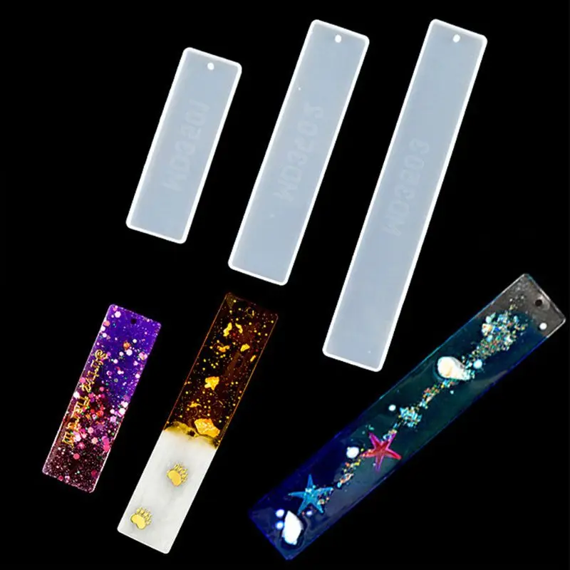 

8 Pack DIY Silicone Bookmark Mold DIY Bookmark Epoxy Resin Casting Mould Making