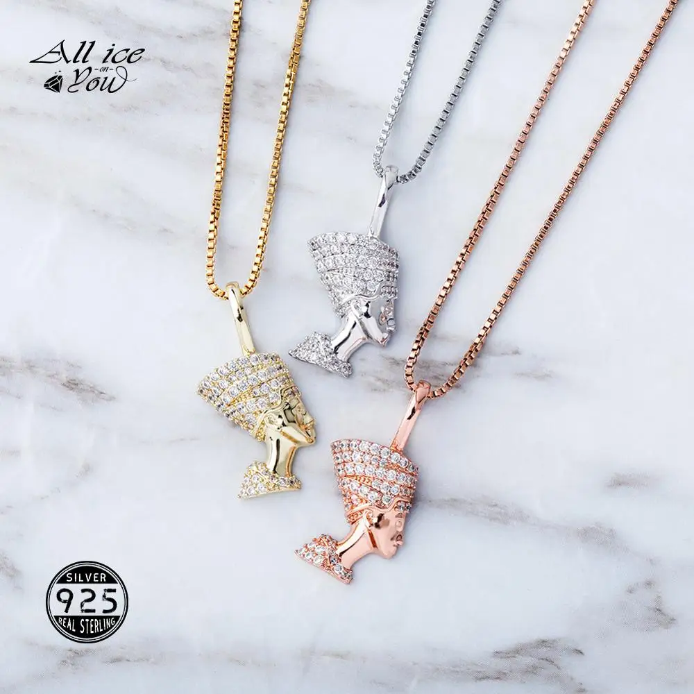 ALLICEONYOU серебро 925 пробы высокое качество ледяной Фианит кулон в виде египетского