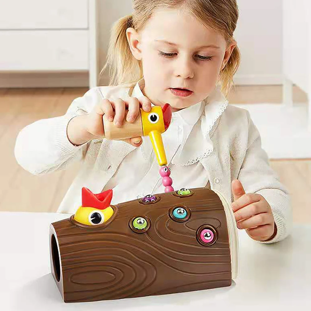 Детская игрушка новая деревянная Магнитная рыболовная игра цветная для раннего