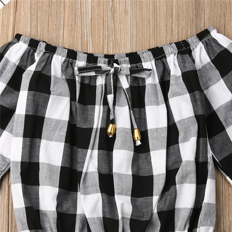 PUDCOCO Stylish Toddler Kids Baby Girl Top Plaid T-shirt PU Skirt 2PCS Outfits Clothes Set 2-7Y | Мать и ребенок