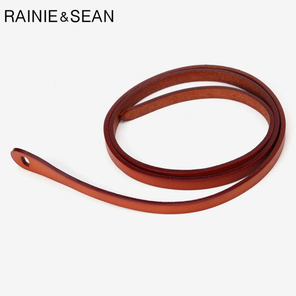 Тонкие белые ремни RAINIE SEAN женские с узлом для платья натуральная кожа