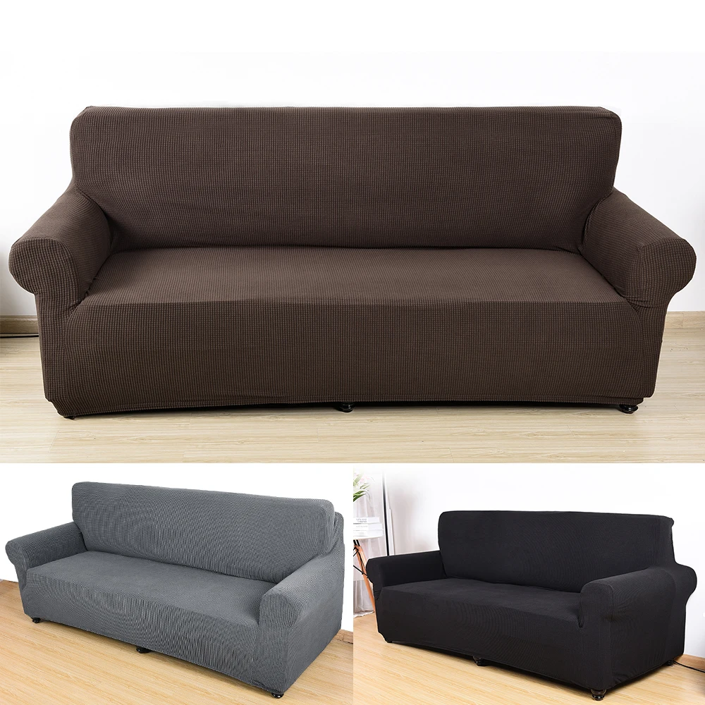 Новый современный однотонный Модный Эластичный чехол для дивана гостиной