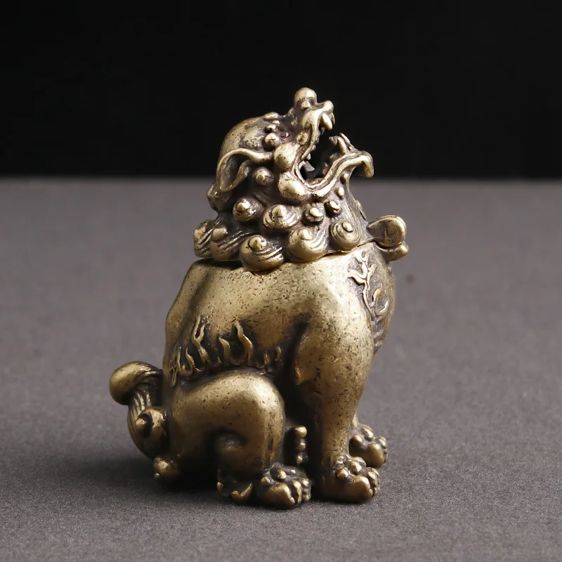 Фэн-шуй Pixiu в винтажном китайском стиле медная бронзовая курильница для