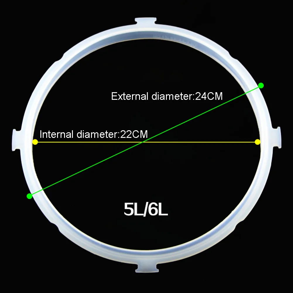 

1PC Electric Pressure Cooker Sealing Ring, New 5L-6L, High Pressure Rice Cooker, Pan Leather Ring, Silicon Rubber Ring
