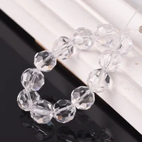 clear crystal glass faceted 10mm 12mm round 32 facets loose crafts beads for jewelry making diy