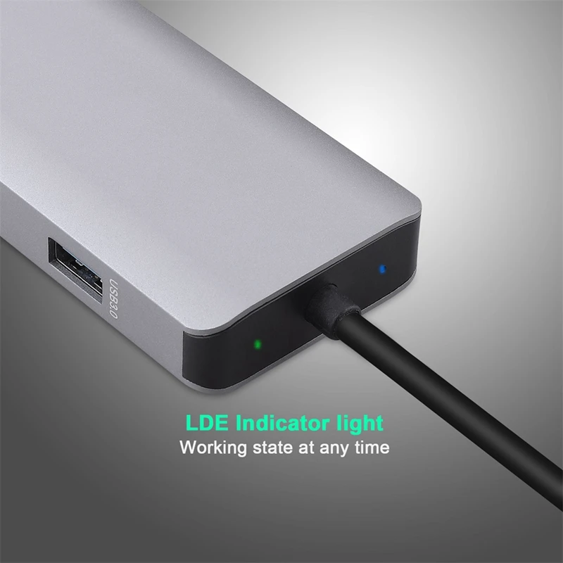 7 в 1 Usb концентратор многопортовый 3 type C к Hdmi 0 Rj45 Sd/Tf кардридер зарядка PD адаптер