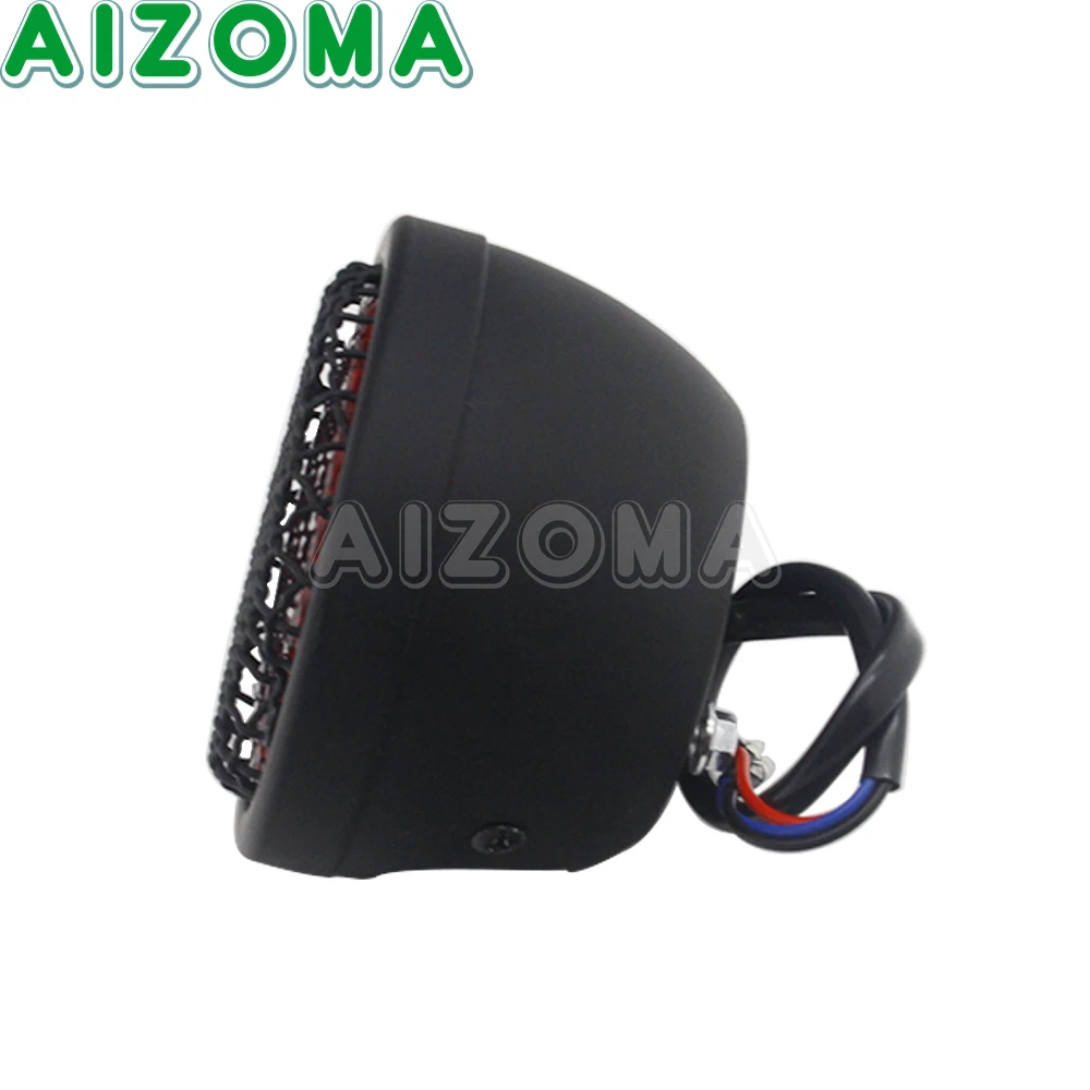 Винтажный мотоциклетный тормозной задний фонарь с грилем лампа для номерного