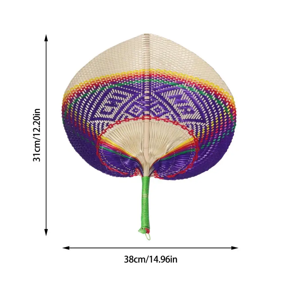 

Handmade Straw Fan Hand-woven Palm Leaf Hand Woven Fan Summer Cooling Mosquito Repellent Hand Fans Wedding Photography Props