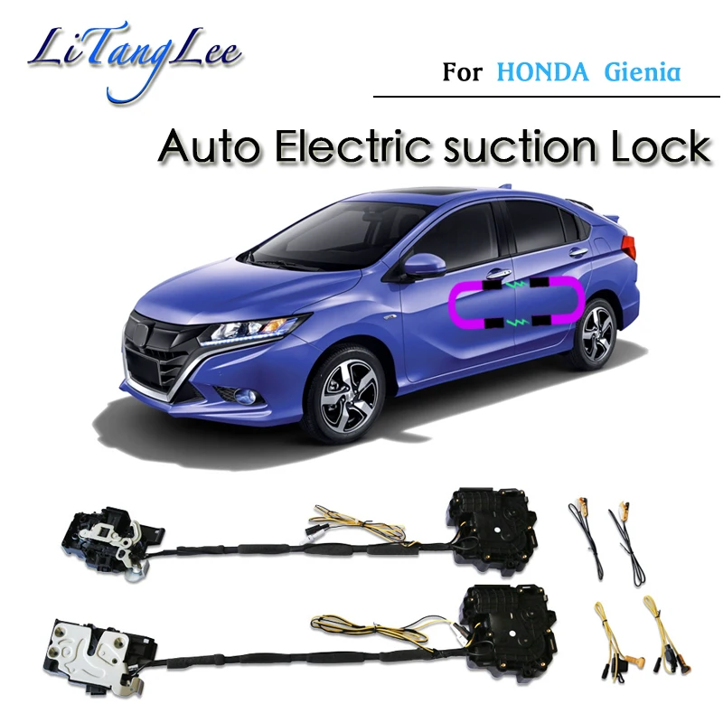 

Мягкая защелка для закрывания дверей HONDA Gienia 2017 ~ 2021, автоматический Электрический привод, всасывающий бесшумный замок