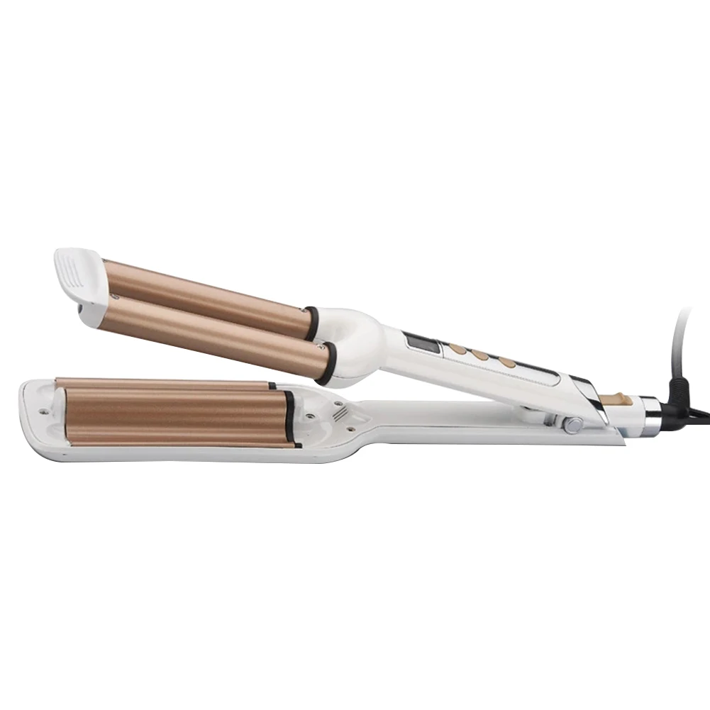 

Hair Care Wand Three Tube Waves Temperature Control Digital Professional LCD Display Ceramic Curler Roller Curling Iron Electric