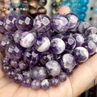 Натуральный Камень Фиолетовый Кристаллы аметиста для изготовления ювелирных изделий сделай сам 6-12 мм