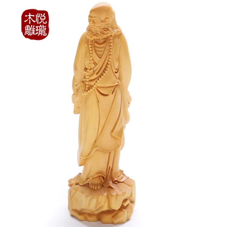

Резьба по дереву Damo dharma, деревянные изделия, подарок, украшение для дома и рабочего стола, украшения для офиса (A1139)