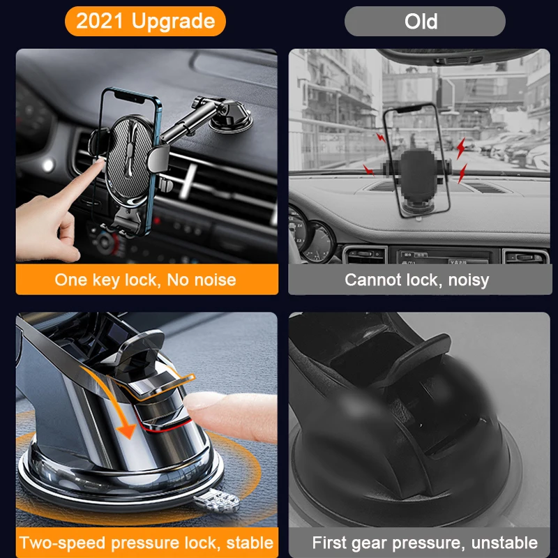 universal sucker car phone holder mount stand gps for iphone 12 11 pro xiaomi 11 huawei p40 samsung s30 in car cellphone holder free global shipping