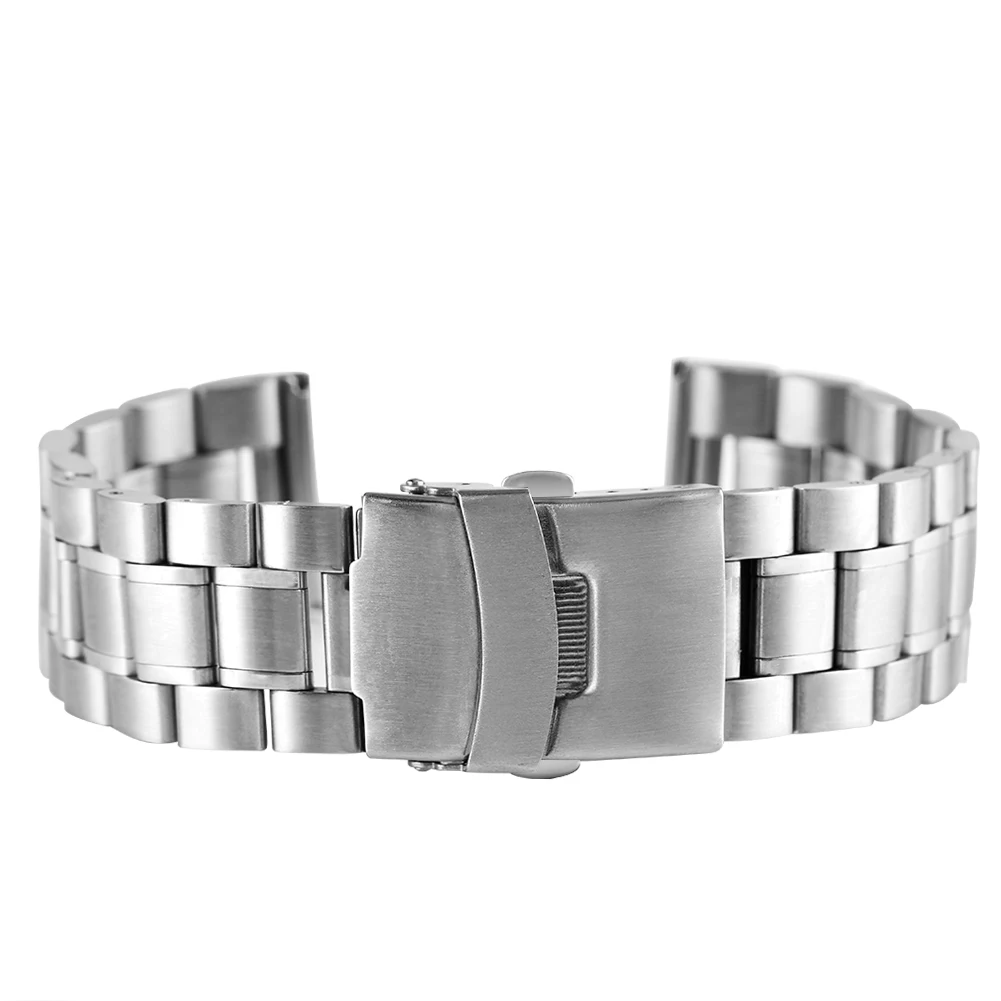 Складной ремешок для часов из нержавеющей стали с защитной металлической