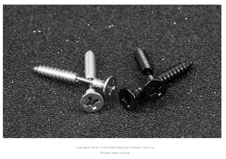 Серьги гвоздики в стиле панк 1 пара винтовые украшения унисекс для пирсинга из