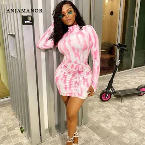 Женский комплект из двух предметов с юбкой и галстуком-бабочкой, весна 2020