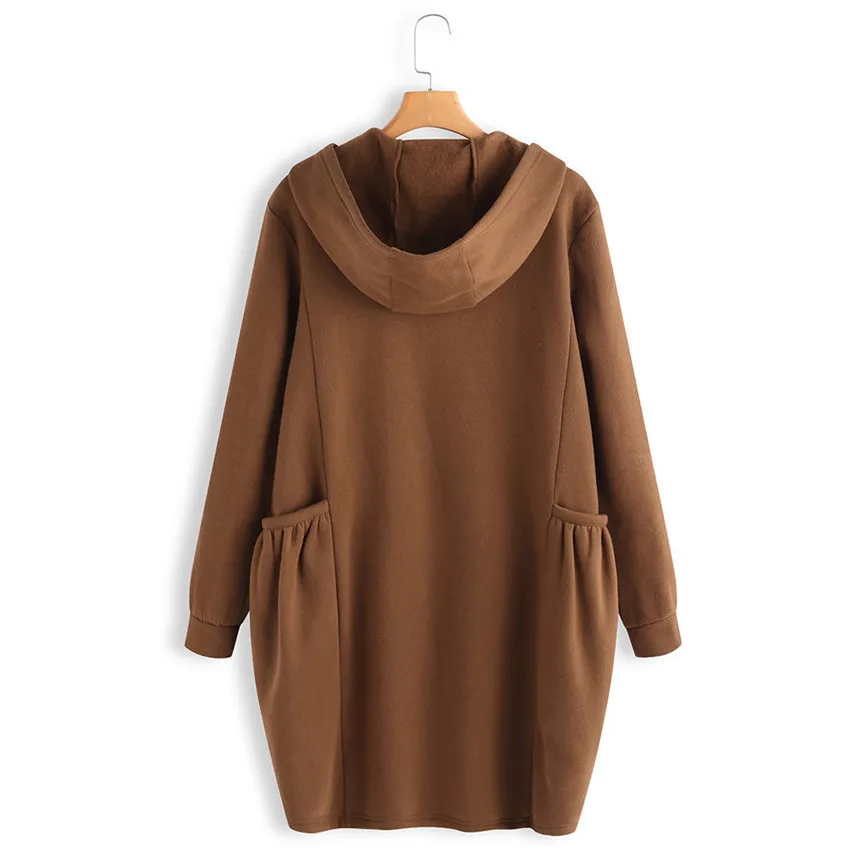 Повседневная Верхняя одежда женская зимняя теплая верхняя однотонное пальто с