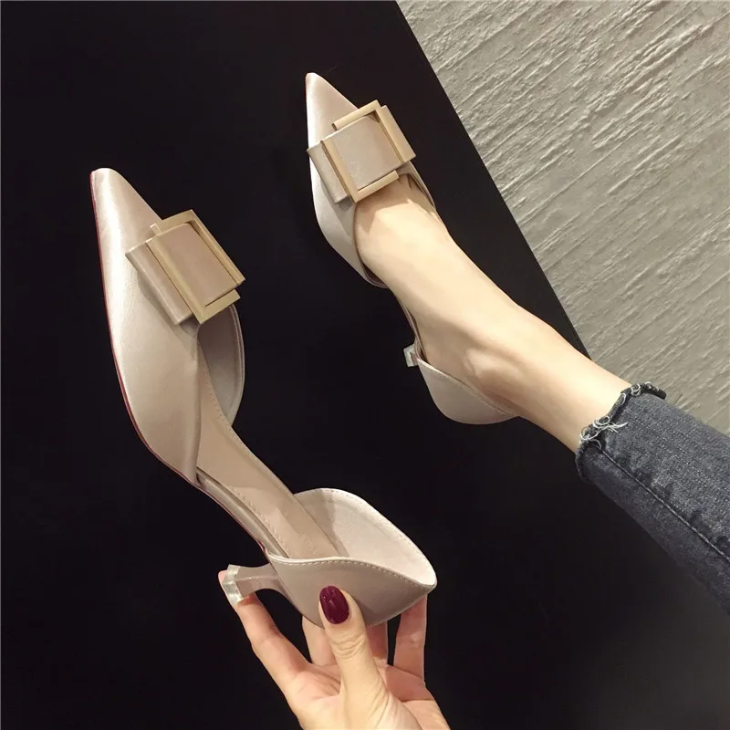 Женские туфли 2020 модные лаконичные привлекательные официальные однотонные