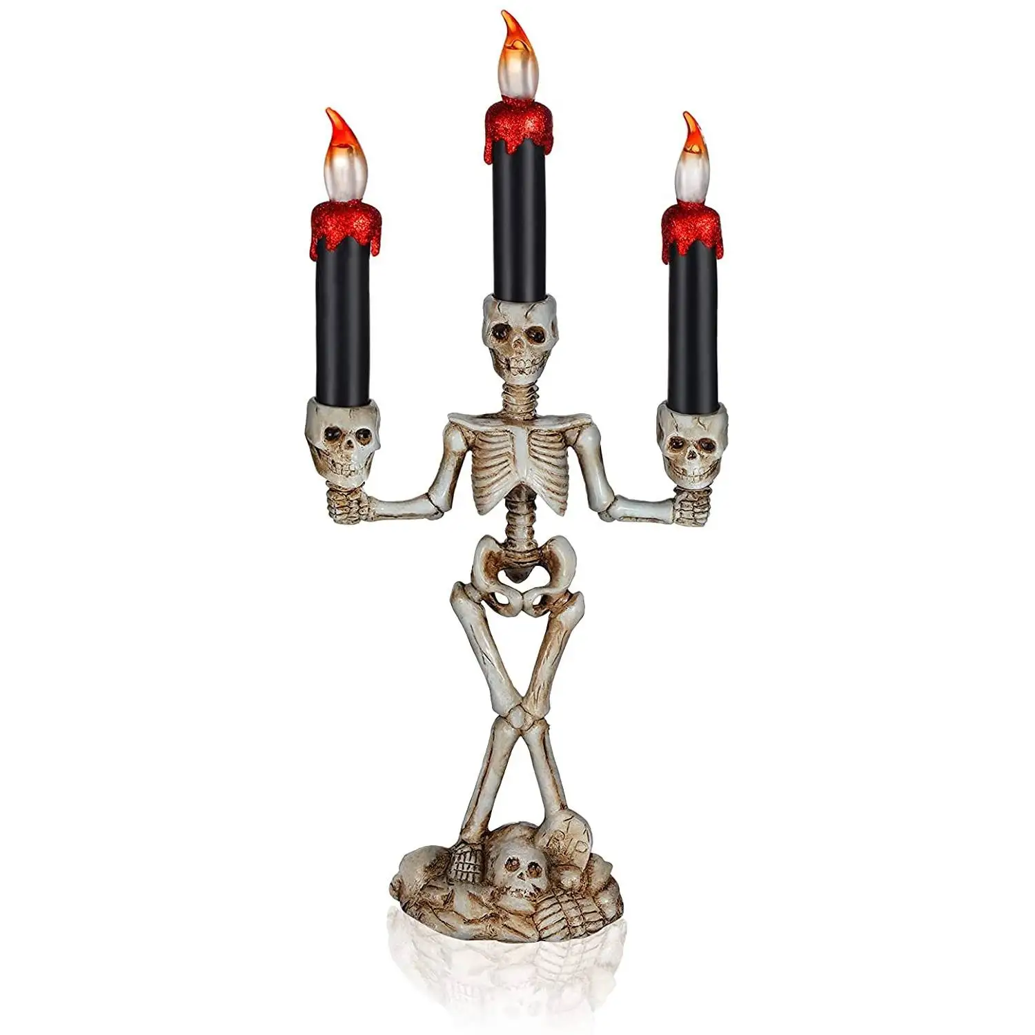 

led lights car accessories 2021 Ghost Hand Tombstone LED Lamp Skeleton Skull for Helloween Candlestick with 3 Candle Hau