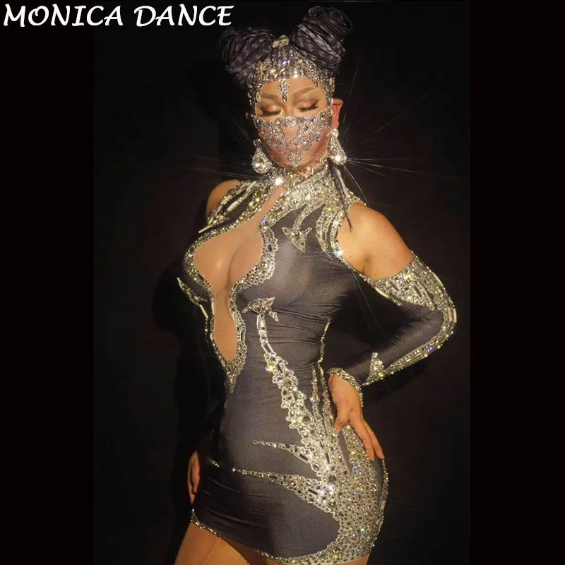 

Женское блестящее мини-платье-стразы для вечеринки на день рождения