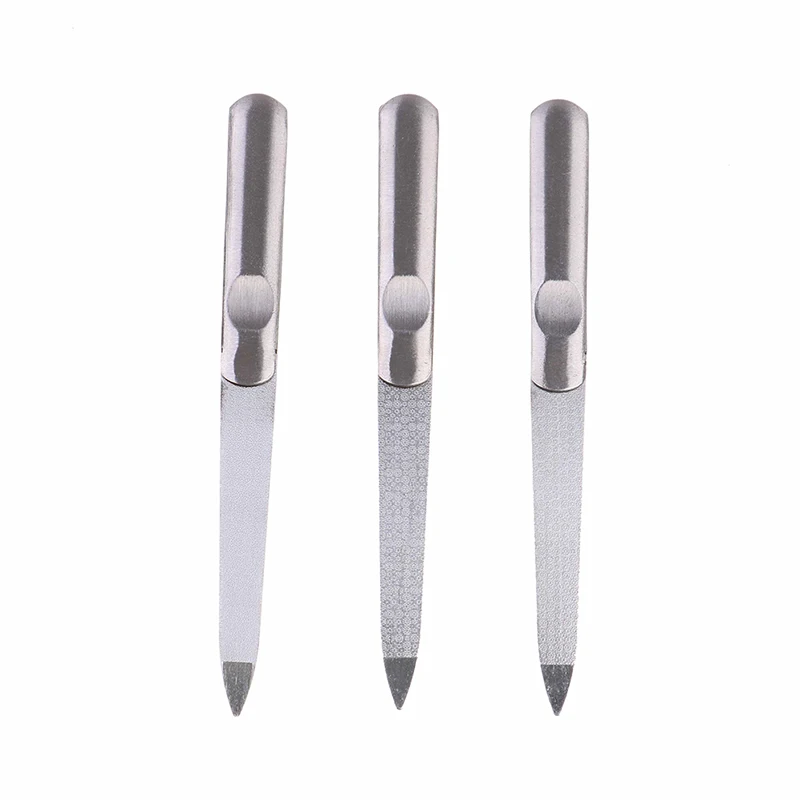 

1x Professional Stainless Steel Nail File Buffer Metal Double Side Grinding Rod Manicure Pedicure Scrub Nail Arts Tools