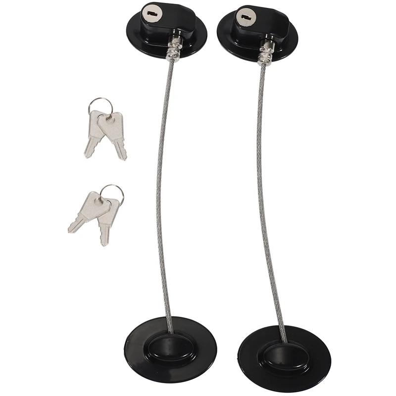 

2 Pieces Refrigerator Door Lock Strong Adhesive Freezer Door Lock File Drawer Lock Child Safety Cupboard Lock with Key